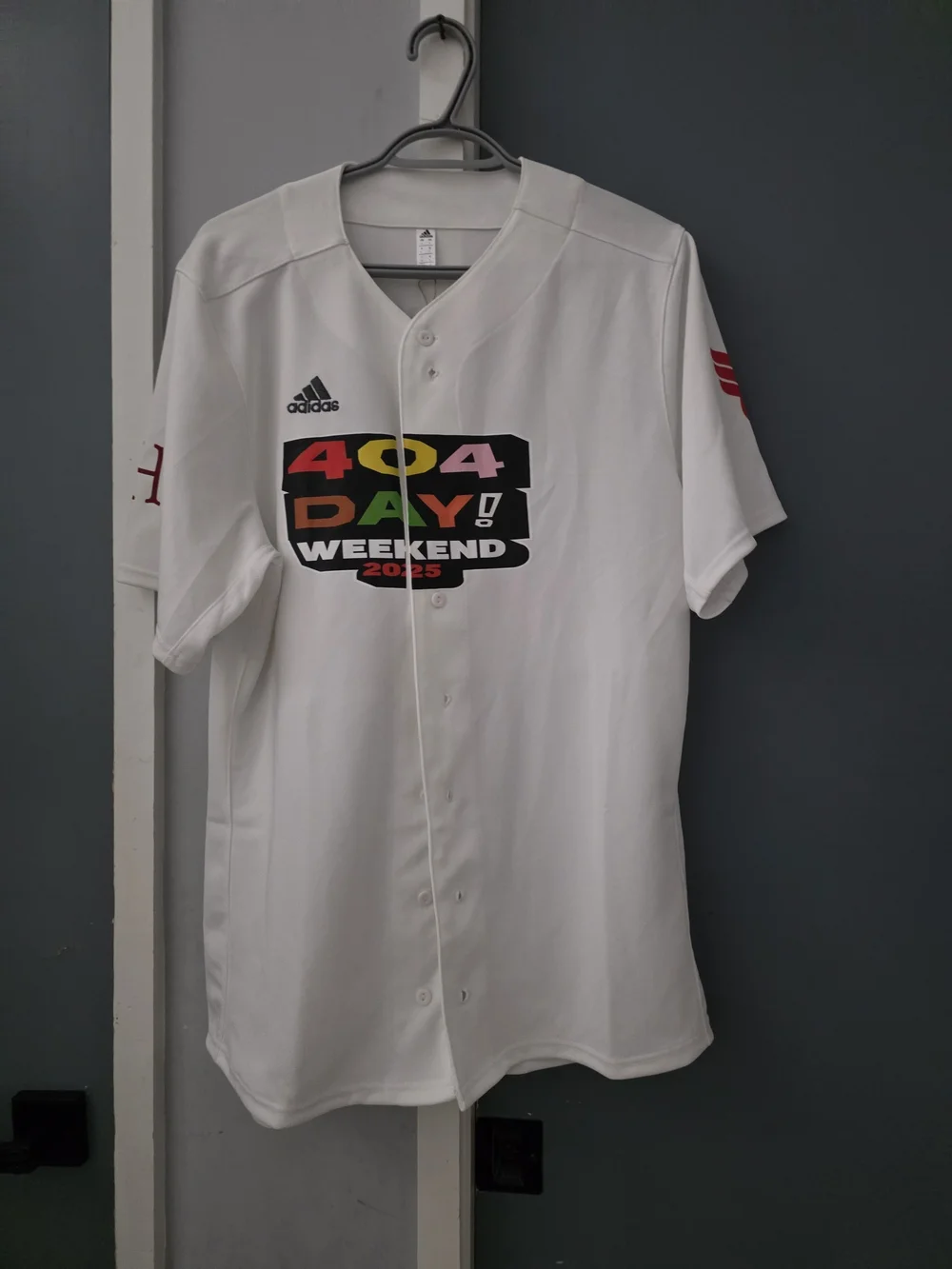 Adidas 404 Day Weekend 2025 White Graphic Men's Shirt